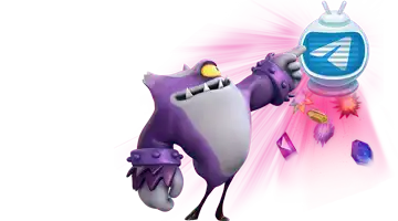 Изображение с маскотом Gama казино, указывающим на иконку Telegram, окруженную драгоценными камнями, представляющее эксклюзивные предложения, доступные через платформу Telegram.